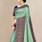 Classic Banarasi Silk Sea Green Jacquard Work Saree