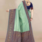 Classic Banarasi Silk Sea Green Jacquard Work Saree