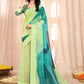 Contemporary Chiffon Sea Green Fancy Work Saree