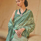 Trendy Saree Cotton Sea Green Print Saree