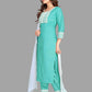 Pant Style Suit Blended Cotton Sea Green Fancy Work Salwar Kameez