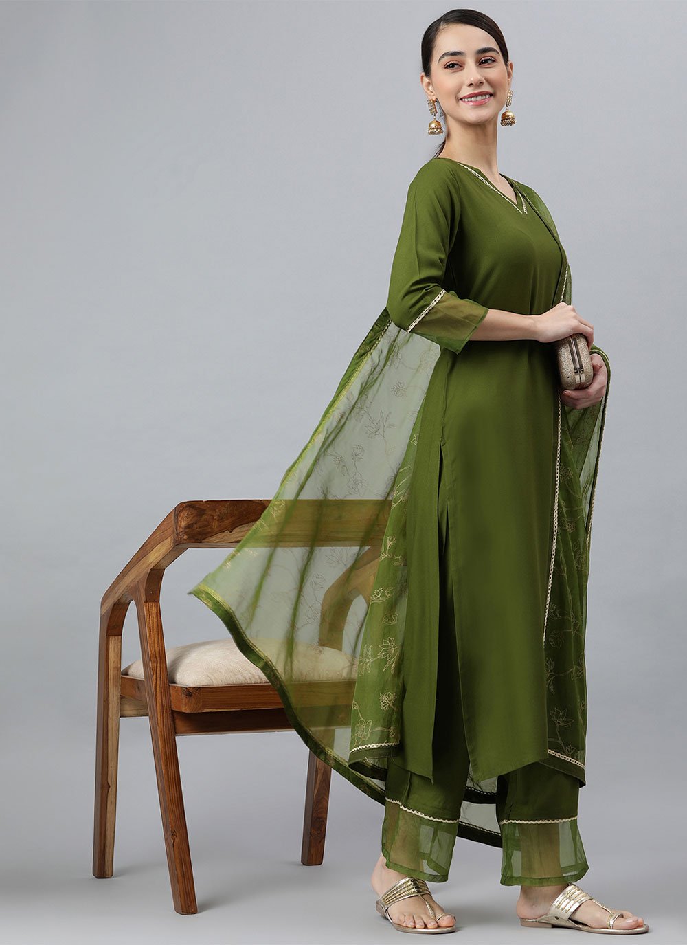 Salwar Suit Rayon Sea Green Plain Salwar Kameez