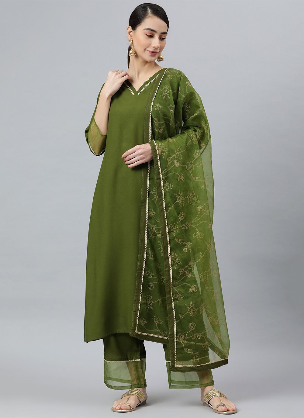 Salwar Suit Rayon Sea Green Plain Salwar Kameez