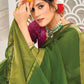 Trendy Saree Organza Silk Sea Green Patch Border Saree