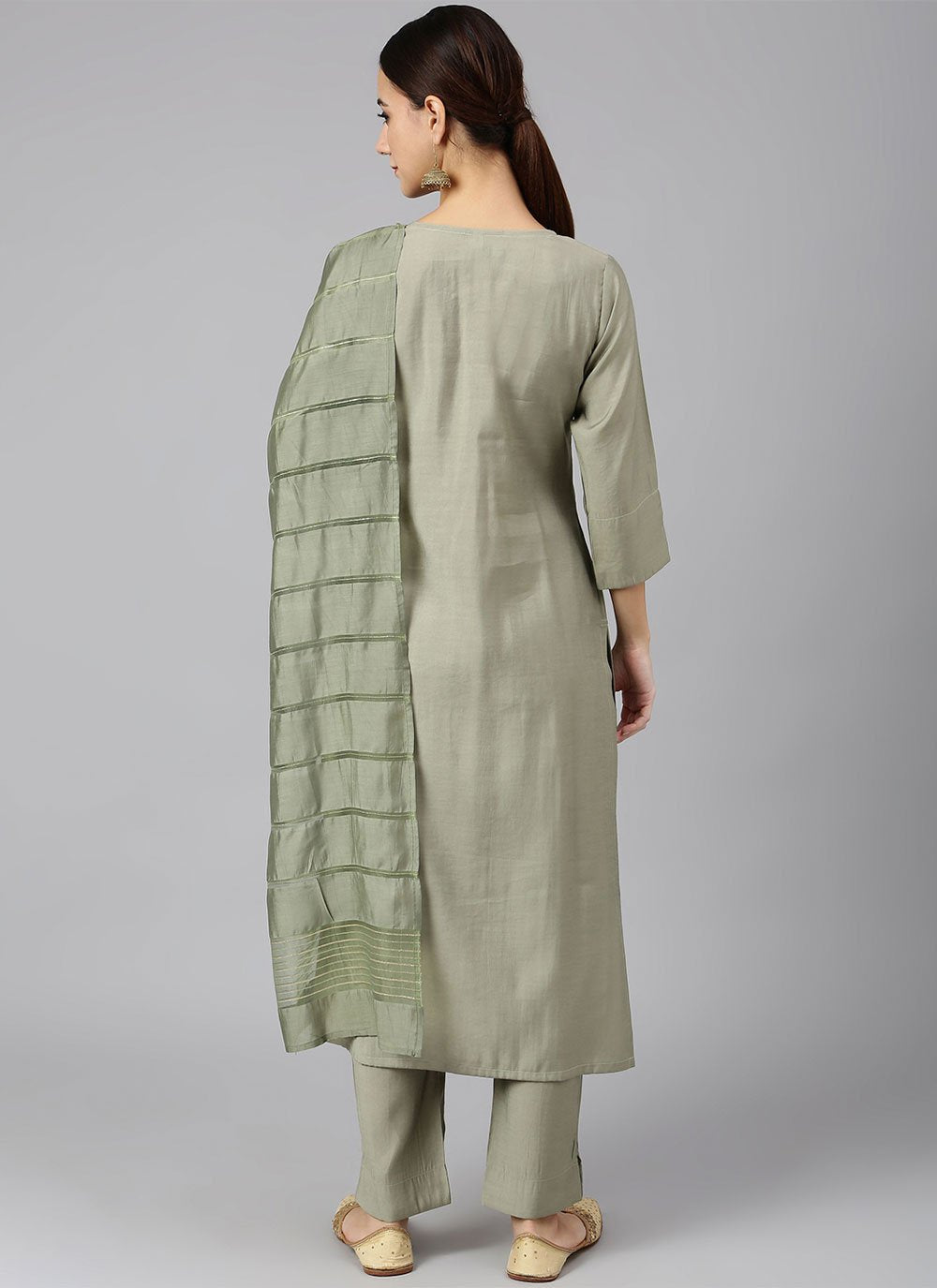 Pant Style Suit Viscose Sea Green Embroidered Salwar Kameez