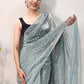 Trendy Saree Net Sea Green Sequins Saree