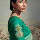 Contemporary Brasso Sea Green Fancy Work Saree