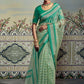 Contemporary Brasso Sea Green Fancy Work Saree