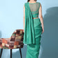 Contemporary Satin Silk Sea Green Embroidered Saree