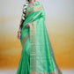 Classic Cotton Silk Sea Green Woven Saree