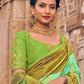 Contemporary Georgette Sea Green Embroidered Saree