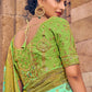 Contemporary Georgette Sea Green Embroidered Saree
