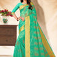 Classic Banarasi Silk Sea Green Embroidered Saree