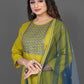 Pant Style Suit Blended Cotton Sea Green Embroidered Salwar Kameez