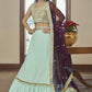 A Line Lehenga Silk Sea Green Dori Work Lehenga Choli