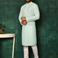 Kurta Pyjama Cotton Sea Green Chikankari Work Mens