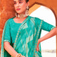 Trendy Saree Chiffon Sea Green Fancy Work Saree