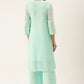 Casual Kurti Georgette Sea Green Embroidered Kurtis