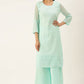 Casual Kurti Georgette Sea Green Embroidered Kurtis