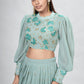 Readymade Lehenga Choli Georgette Sea Green Mukesh Work Lehenga Choli