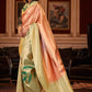 Trendy Saree Jacquard Sea Green Digital Print Saree