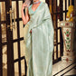 Classic Kanjivaram Silk Sea Green Woven Saree