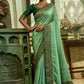 Classic Vichitra Silk Sea Green Embroidered Saree