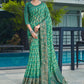Classic Linen Sea Green Embroidered Saree