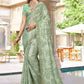 Classic Silk Sea Green Embroidered Saree