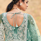 Anarkali Suit Net Sea Green Embroidered Salwar Kameez