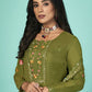 Straight Salwar Suit Organza Sea Green Diamond Salwar Kameez