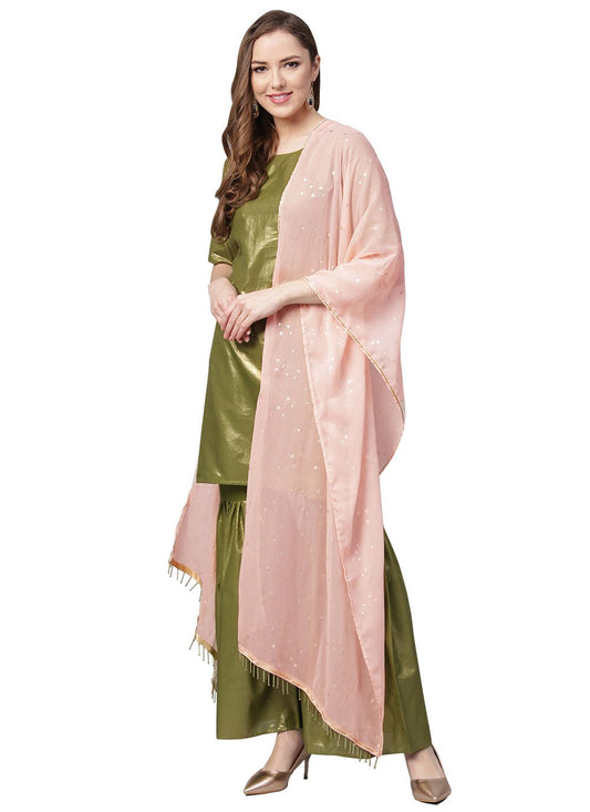 Anarkali Suit Blended Cotton Sea Green Plain Salwar Kameez