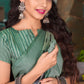 Contemporary Silk Sea Green Print Saree