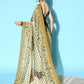Contemporary Polyester Sea Green Print Saree