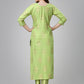 Casual Kurti Rayon Sea Green Embroidered Kurtis