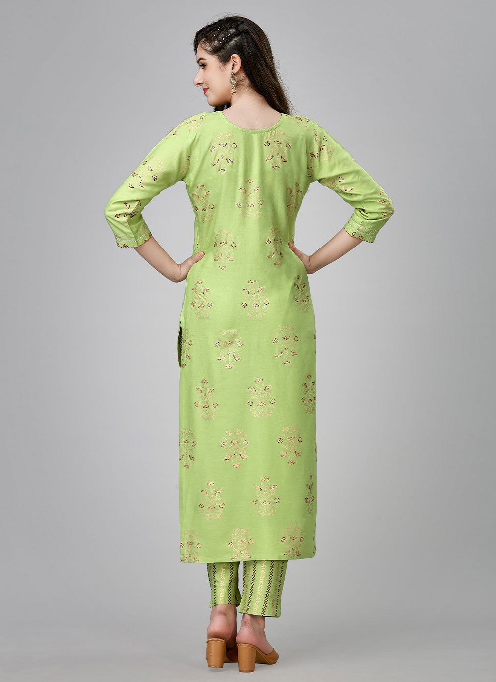 Casual Kurti Rayon Sea Green Embroidered Kurtis