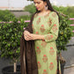 Salwar Suit Cotton Sea Green Print Salwar Kameez