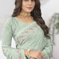 Trendy Saree Silk Sea Green Diamond Saree