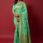 Contemporary Silk Sea Green Woven Saree