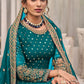 Salwar Suit Georgette Sea Green Embroidered Salwar Kameez