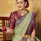 Traditional Saree Silk Sea Green Fancy Work Saree