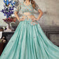 Lehenga Choli Art Silk Sea Green Embroidered Lehenga Choli