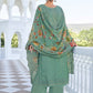 Pakistani Salwar Suit Georgette Sea Green Embroidered Salwar Kameez