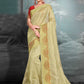 Contemporary Silk Tissue Sea Green Embroidered Saree