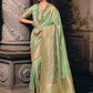 Trendy Saree Silk Tissue Sea Green Weaving Saree
