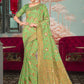 Trendy Saree Organza Sea Green Embroidered Saree
