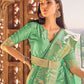 Classic Silk Viscose Sea Green Weaving Saree