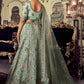 Lehenga Choli Net Sea Green Dori Work Lehenga Choli