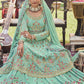 Lehenga Choli Georgette Sea Green Digital Print Lehenga Choli