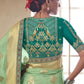 Trendy Saree Silk Sea Green Embroidered Saree